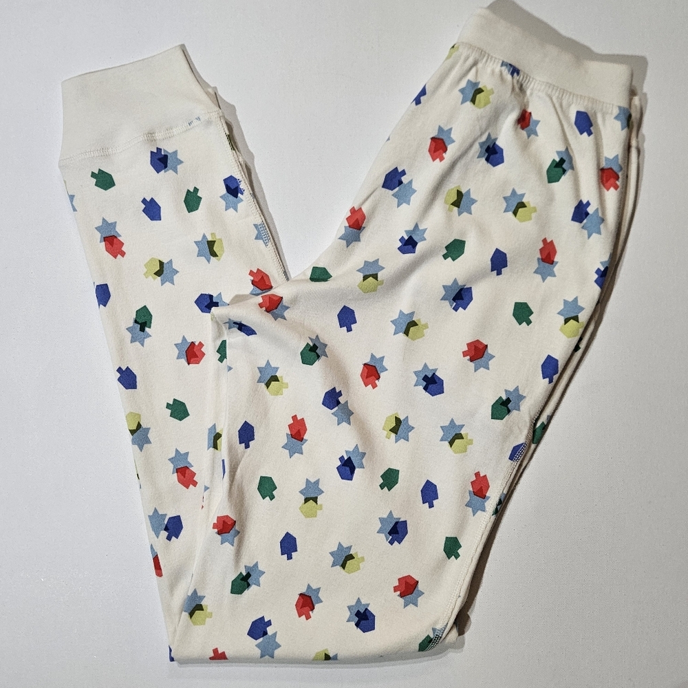 Hannah Anderson Holiday Jogger Pants Womens XS‎ White Dradel Star Of David Print - Picture 2 of 8